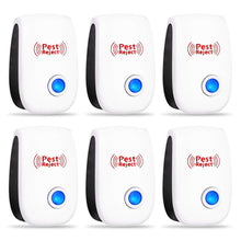 Load image into Gallery viewer, Ultrasonic Pest Repeller Plug in Pest Control, 6 Packs, Best Indoor Repellent for Children and Pets Safe, Electronic Pest Control,Bugs, Mice,  Ants and Insects Repellent