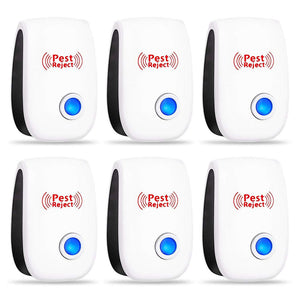 Ultrasonic Pest Repeller Plug in Pest Control, 6 Packs, Best Indoor Repellent for Children and Pets Safe, Electronic Pest Control,Bugs, Mice,  Ants and Insects Repellent