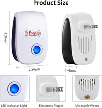 Load image into Gallery viewer, KINDALAND Ultrasonic Pest Repeller, 6 Packs, Electronic Indoor Pest Repellent Plug in for Insects, Pest Control for Living Room, Garage, Office