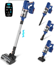 Load image into Gallery viewer, Atefa Cordless Vacuum Cleaner, Stick Vacuum with 265W 25Kpa Powerful Suction, Up to 60min Runtime,8 in 1 LED Lightweight Vacuum for Pet Hair Carpet Hard Floor,UMLoV111
