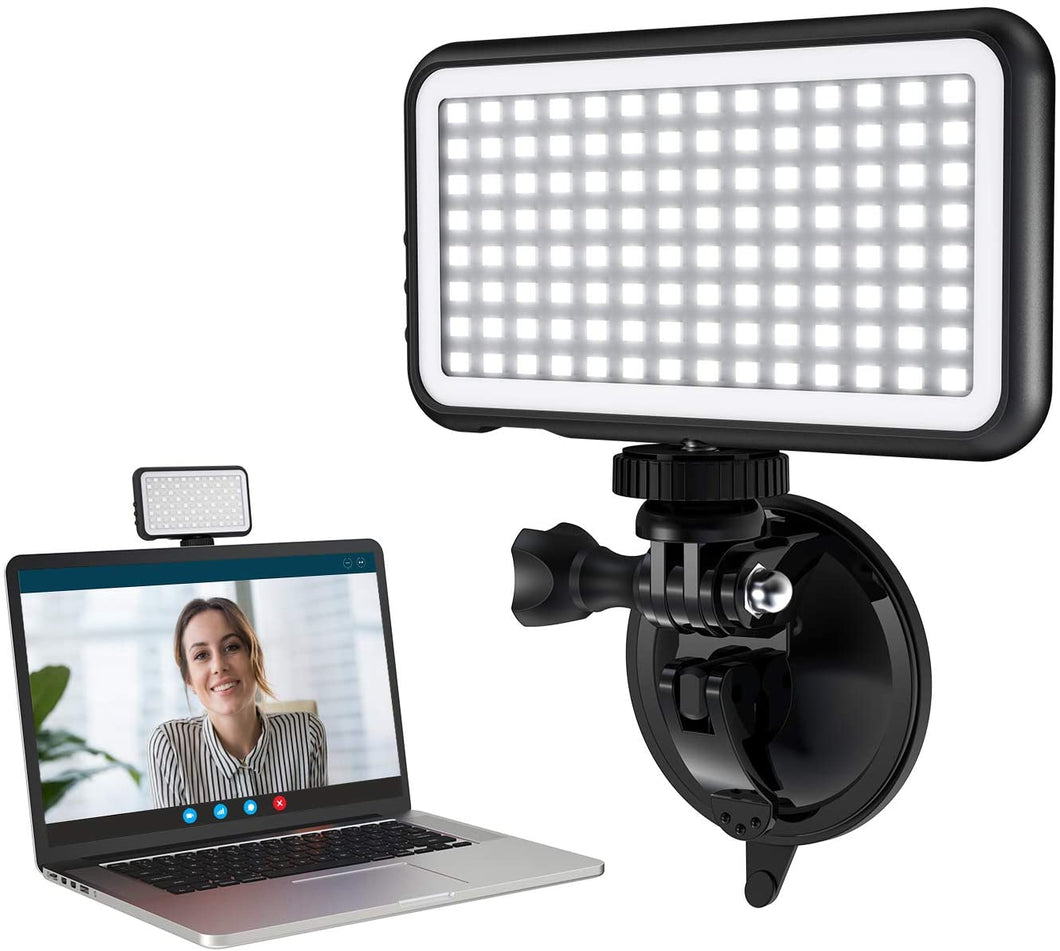 Video Conference Lighting Kit, Vssoplor Camera Light for Live Streaming, Remote Working, Zoom Meetings, Video Conferencing, Laptop LED Light with Suction Cup Adjustable Brightness & Color Temperature