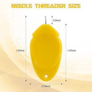 Needle Threader for Hand Sewing, 20 Pcs, Plastic Wire Loop DIY Simple Needle Threader for Sewing Machine, Needle Threaders Tool for Small Eye Needles, with Boxes