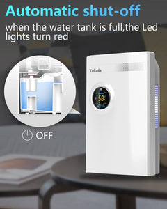 Dehumidifiers for Home, 550 Sq.Ft Dehumidifier for High Humidity with Remote Control, 2100ml(74oz) Portable Quiet Dehumidifiers with 24Hr Timer, Auto Shut-Off, for Bedroom, Bathroom, RV or Basement