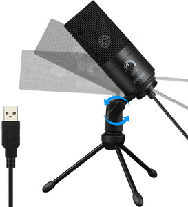 USB Microphone,Metal Condenser Recording Microphone for Laptop MAC or Windows Cardioid Studio Recording Vocals, Voice Overs,Streaming Broadcast and YouTube Videos-K669B