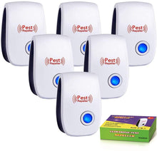 Load image into Gallery viewer, KINDALAND Ultrasonic Pest Repeller 6 Pack, Ultrasonic Pest Repeller, Ultrasonic Pest Repellent, Electronic Indoor Pest Repellent Plug in,Pest Repeller for Living Room, Bedroom, Home, Warehouse