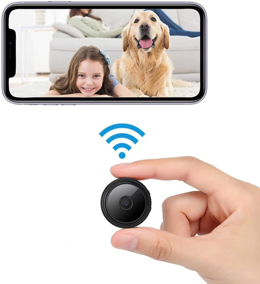 Hidden Spy Camera Mini 1080P Wireless WiFi Camera with Audio and Live Video Home Security Surveillance Cam Car Nanny Cam, Portable Baby Monitor Cameras with APP Control for Indoor Outdoor
