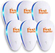 Load image into Gallery viewer, KINDALAND 6 Packs Ultrasonic Pest Repeller, Plug in Pest Control, Indoor Repellent, Electronic Pest Repeller for Mouse,Roaches,Rats,Bug, Insects
