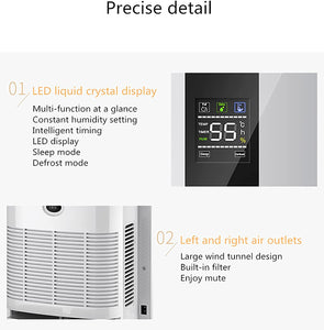 Dehumidifiers for Home, Up to 550 Sq. ft Dehumidifiers for High Humidity with Remote Control, 72oz Ultra Quiet with Two-Mode, Auto Shut Off for Basement, Bathroom, RV, Office