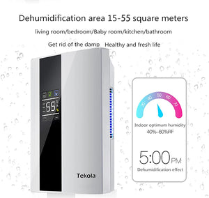 Dehumidifiers for Home, Up to 550 Sq. ft Dehumidifiers for High Humidity with Remote Control, 72oz Ultra Quiet with Two-Mode, Auto Shut Off for Basement, Bathroom, RV, Office