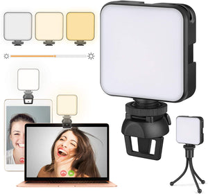Video Conference Lighting Kit, Laptop Light, Webcam Lighting with Clip, Zoom Light for Laptop Computer, Zoom Meeting, Remote Working, Streaming and Self Broadcasting, Vlogging(Dimmable & Rechargeable)