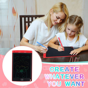 4 Piece LCD Writing Tablet Doodle Board Electronic Toy 8.5 Inch Colorful LCD Writing Board Electronic Tablet Writing LCD Erasable Drawing Pad Reusable Writing Pad (Blue, Red, Green, Pink)
