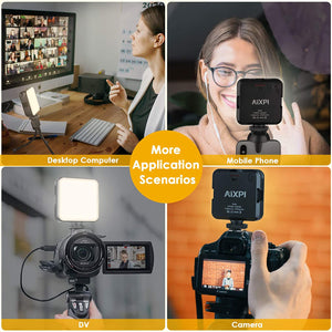 Video Conference Lighting Kit, Laptop Light, Webcam Lighting with Clip, Zoom Light for Laptop Computer, Zoom Meeting, Remote Working, Streaming and Self Broadcasting, Vlogging(Dimmable & Rechargeable)