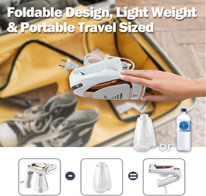 Atefa Steamer for Clothes, 1600W High-Power Handheld Steam, Portable Foldable Travel Garment Steamer, Three Speeds Adjustment Garment Steamers with Detachable 250ml Water Tank, Fast Heat Up in 20s