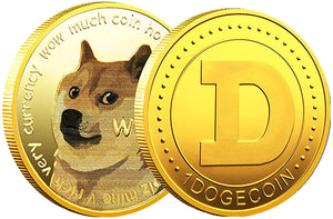 4 Pcs Gold Dogecoin Commemorative Coin Gold Plated Doge Coins Limited Edition Collectible Coin with Protective Case (1oz)