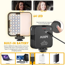 Load image into Gallery viewer, Video Conference Lighting Kit, Laptop Light, Webcam Lighting with Clip, Zoom Light for Laptop Computer, Zoom Meeting, Remote Working, Streaming and Self Broadcasting, Vlogging(Dimmable &amp; Rechargeable)