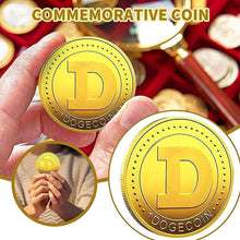 Load image into Gallery viewer, 4 Pack Gold Dogecoins Commemorative Coins Set 2022 Limited Edition Doge Coins New Collectors Gold Plated Coin with Protective Case