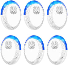 Load image into Gallery viewer, Ultrasonic Pest Repeller, 6 Packs, Electronic Indoor Pest Repellent Plug in for Insects, Pest Control for Insects, Mosquito, Mouse, Bug, Rodents