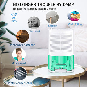 Upgraded Dehumidifiers for Home (550 Sq.ft), Small Portable Dehumidifier with Drain Hose and 64oz Water Tank , Ideal for Basements Bedroom Bathroom Closet Kitchen RV