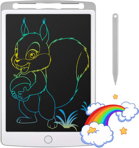 LCD Writing Tablet, 8.5 Inch Kids Drawing Tablet Colour Large Erasable Digital Drawing Pad Doodle Board, Gift for Kids 3-6 Year Old Adults Home School Office（Gray）
