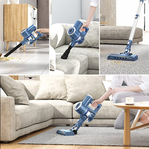 Atefa Cordless Vacuum Cleaner with LED Display, 20000Pa Stick Vacuum 4 in 1, Lightweight, Up to 30 Minutes Runtime, with HEPA Filter for Hardwood Floor Carpet, Pet Hair, Best Gift for Your Family, W200