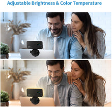 Load image into Gallery viewer, Video Conference Lighting Kit, Vssoplor Camera Light for Live Streaming, Remote Working, Zoom Meetings, Video Conferencing, Laptop LED Light with Suction Cup Adjustable Brightness &amp; Color Temperature