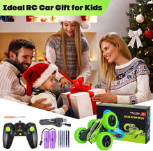 Load image into Gallery viewer, Remote Control Car, 4WD RC Cars with Double Sided 360 Degrees Tumbling and Rotating, 2.4GHZ RC Stunt Car with LED, RC Car Toys for 8 Year Old Boys Girls