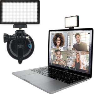 Video Conference Lighting Kit | Live Streaming, Video Conferencing, Remote Working | Lighting Accessory for Laptop, Adjustable Brightness and Color Temperature, Computer Mount Included