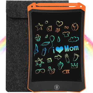 LCD Writing Tablet, Colorful Drawing Tablet with Protect Bag, Kids Drawing Pad 8.5 Inch Doodle Board,Toddler Boy and Girl Learning Toys Gift for 3 4 5 6 Years Old (Orange)